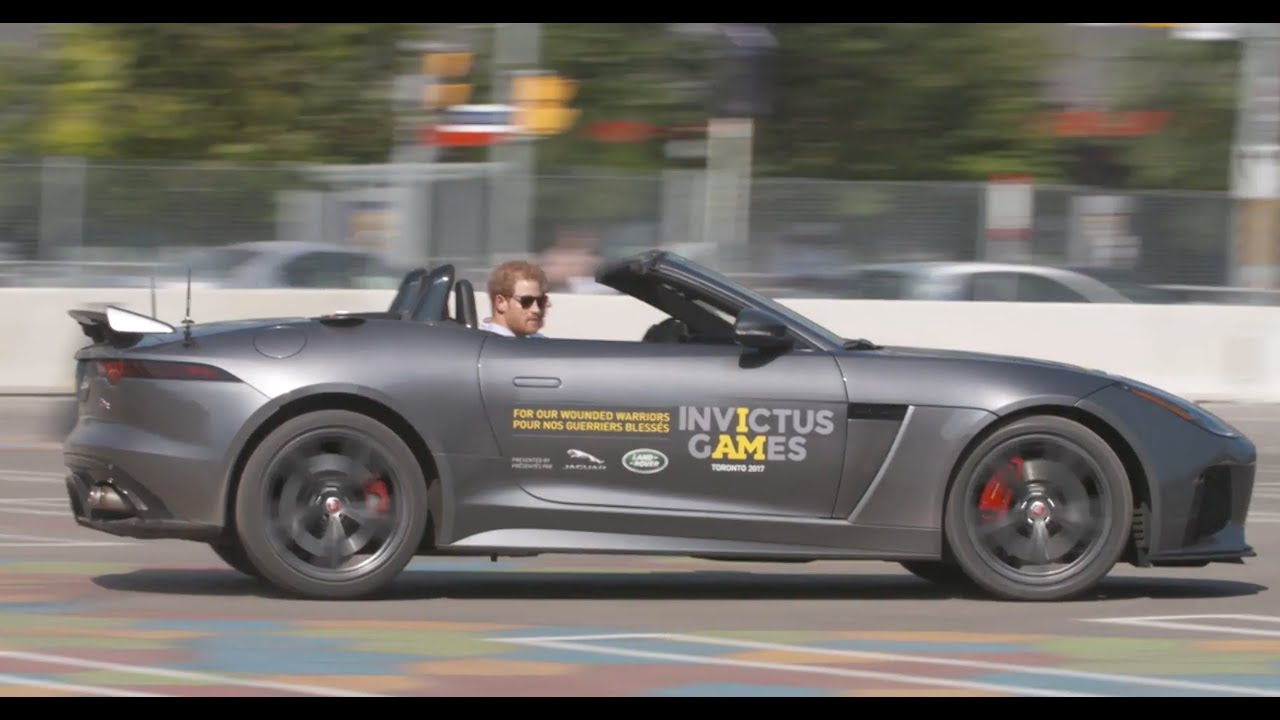 Prince Harry at the Jaguar Land Rover Driving Challenge, Invictus Games 2017
