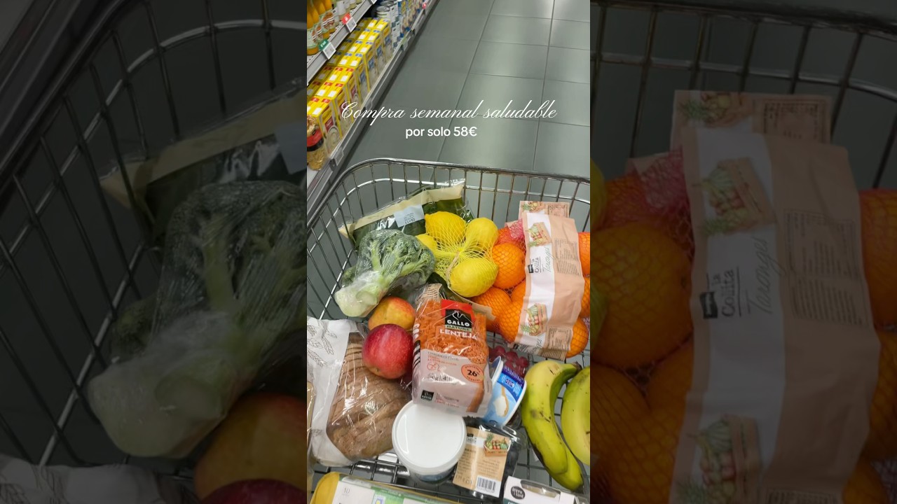 Compra semanal saludable por 58&euro; 🫜🫒🫐 #comprasemanal #comidasaludable #healtyfood #health #salud