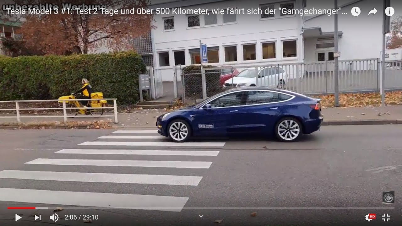 Tesla Model 3 #1: Test 2 Tage und über 500 Kilometer, wie fährt sich der 