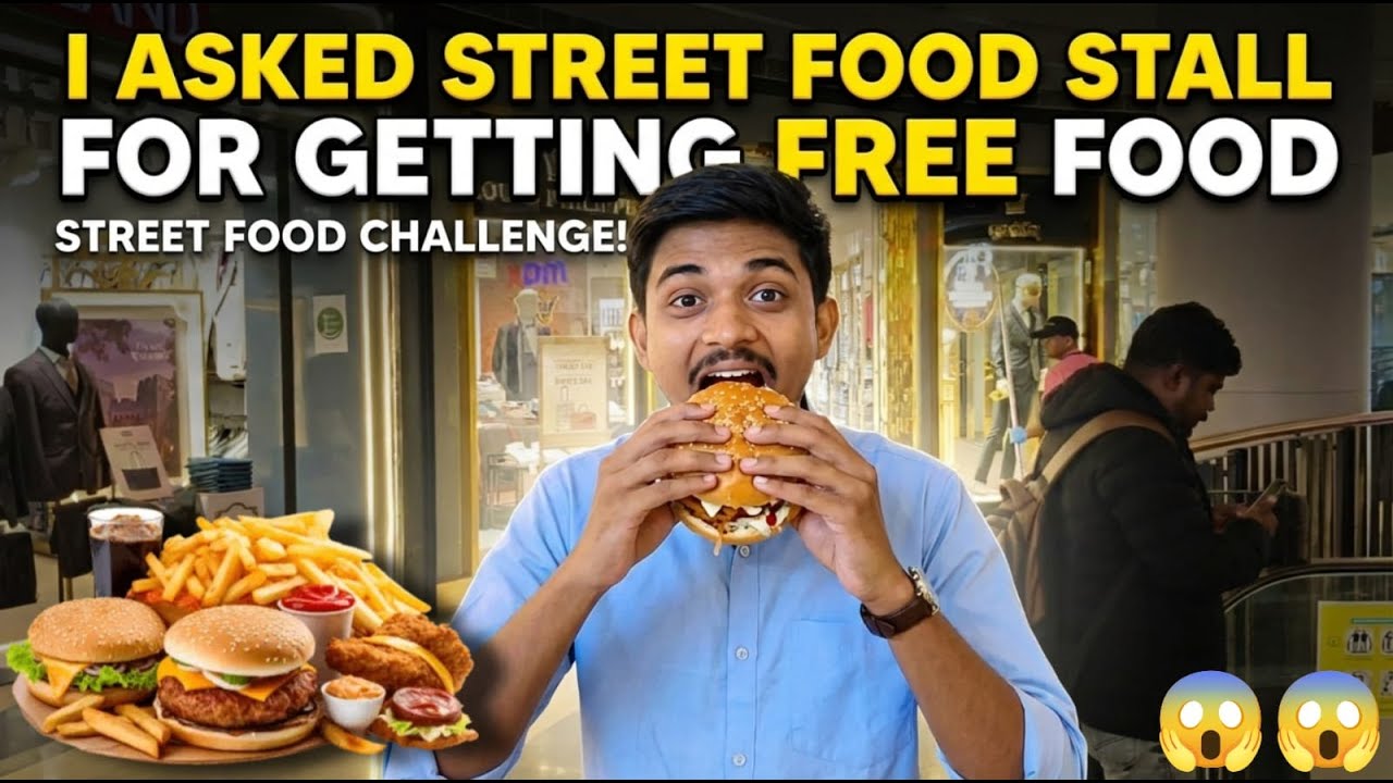 I Asked Street Food Stall For Getting Free Food !! 😱#viralvideo #mostviewed #foodchallenge 