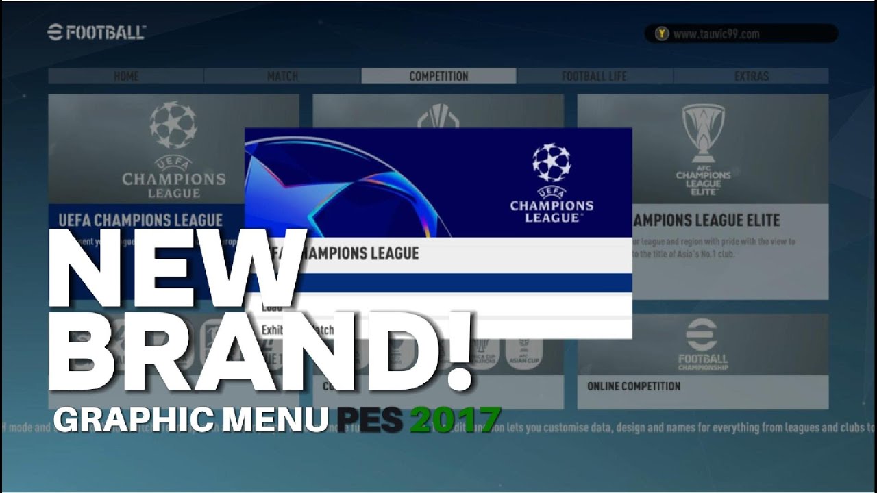 GRAPHIC MENU PES 2017 - Konami-Style Minimalist Redesign (Limited Edition Concept)