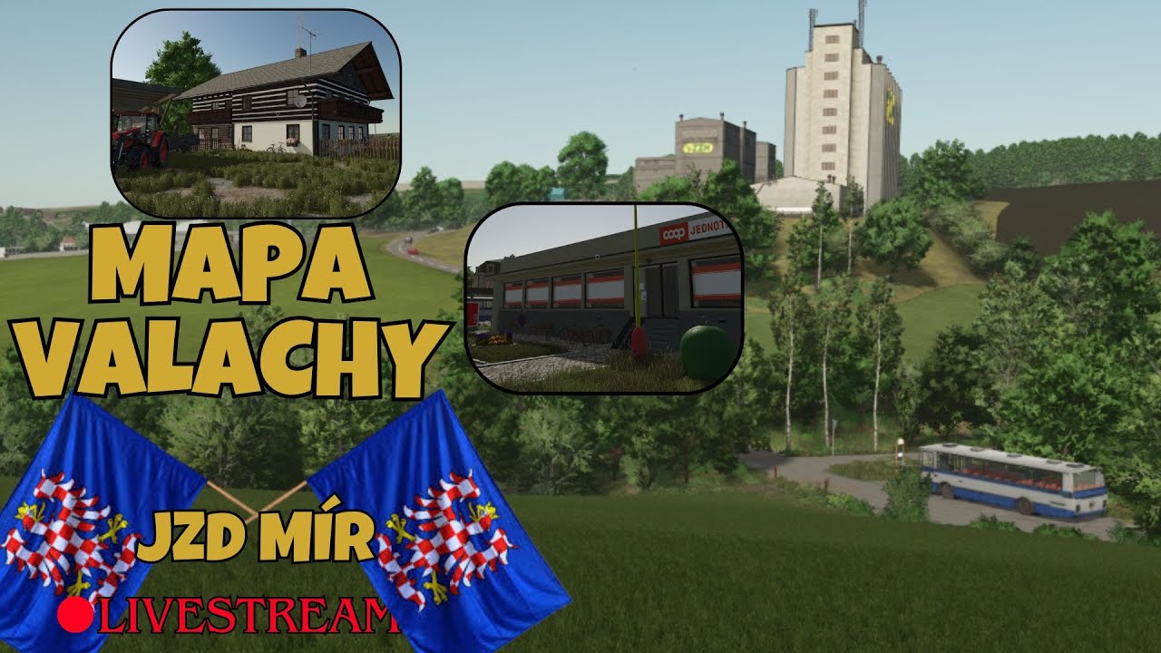 FS 25 | Nová česká mapa VALACHY,  založení nové farmy a pohled na mapu