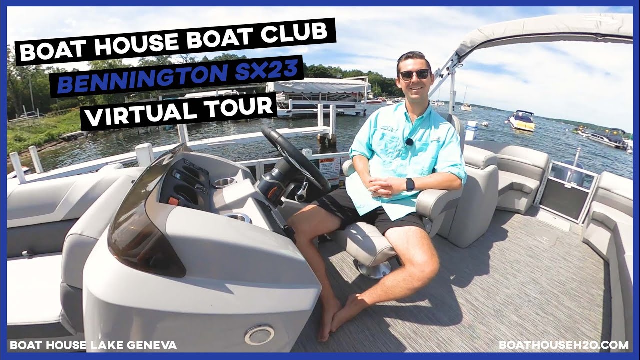 Bennington SX23 Virtual Walkthrough. Boat House Boat Club Lake Geneva. Boathouseh2o.com.