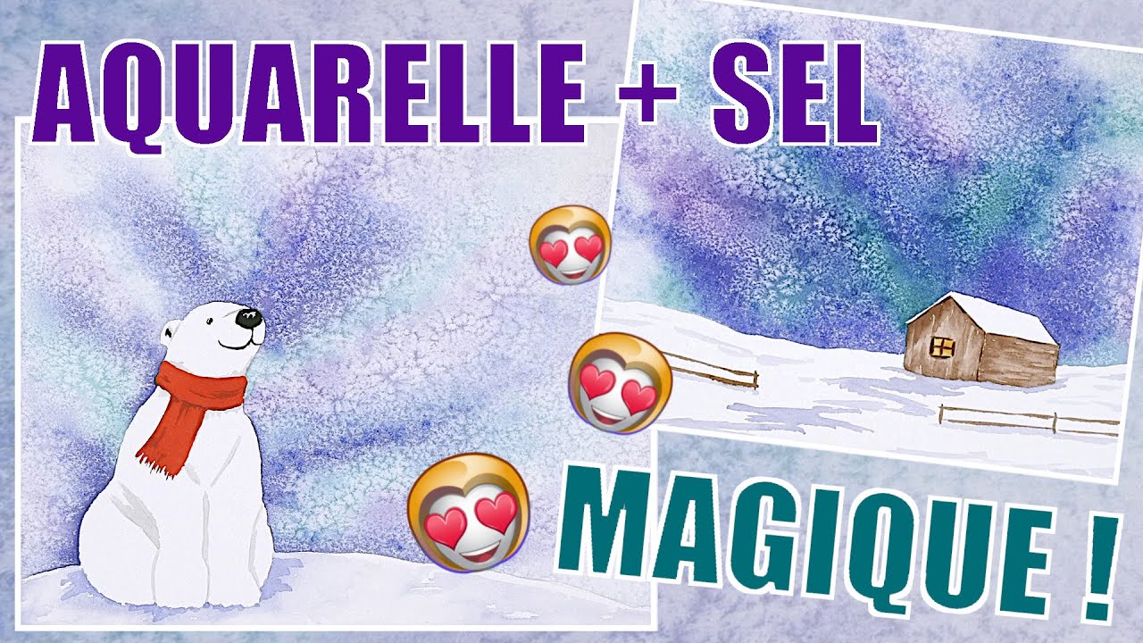 Quand le sel rencontre l'aquarelle