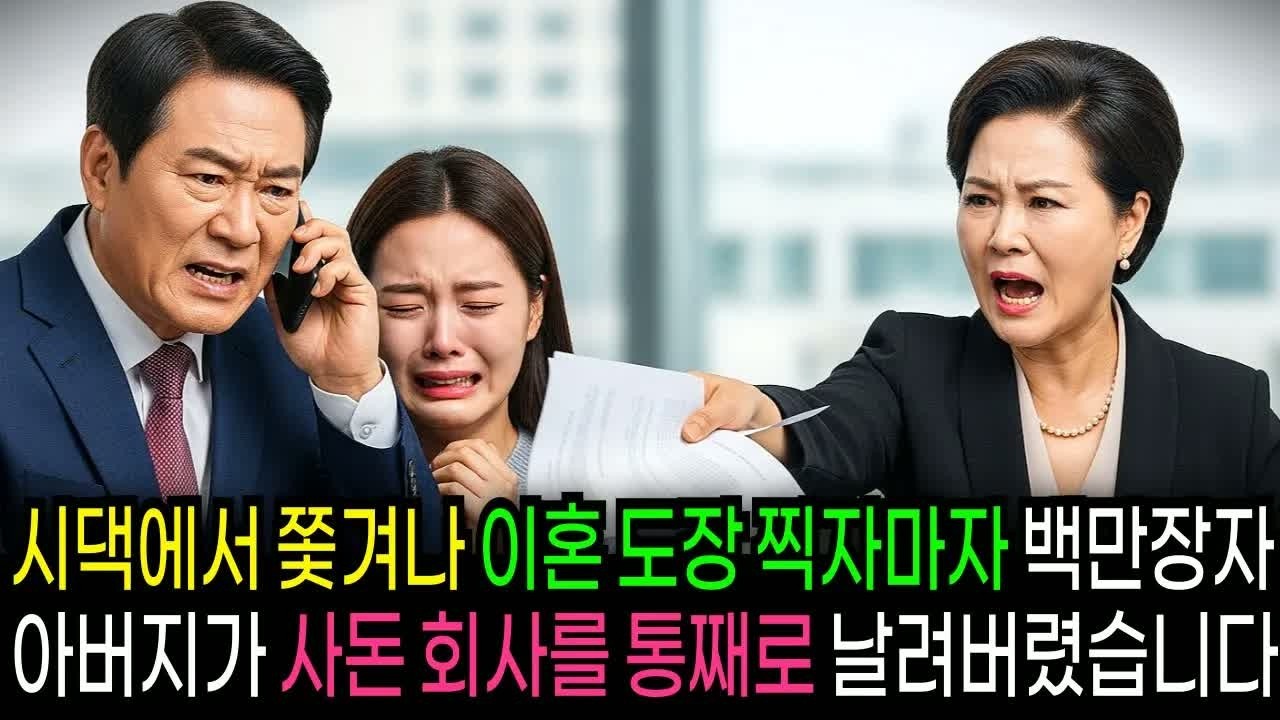 이혼을 강요하던 동창 앞에 나타난 백만장자 아버지, 그날 그의 회사가 통째로 넘어간 이유