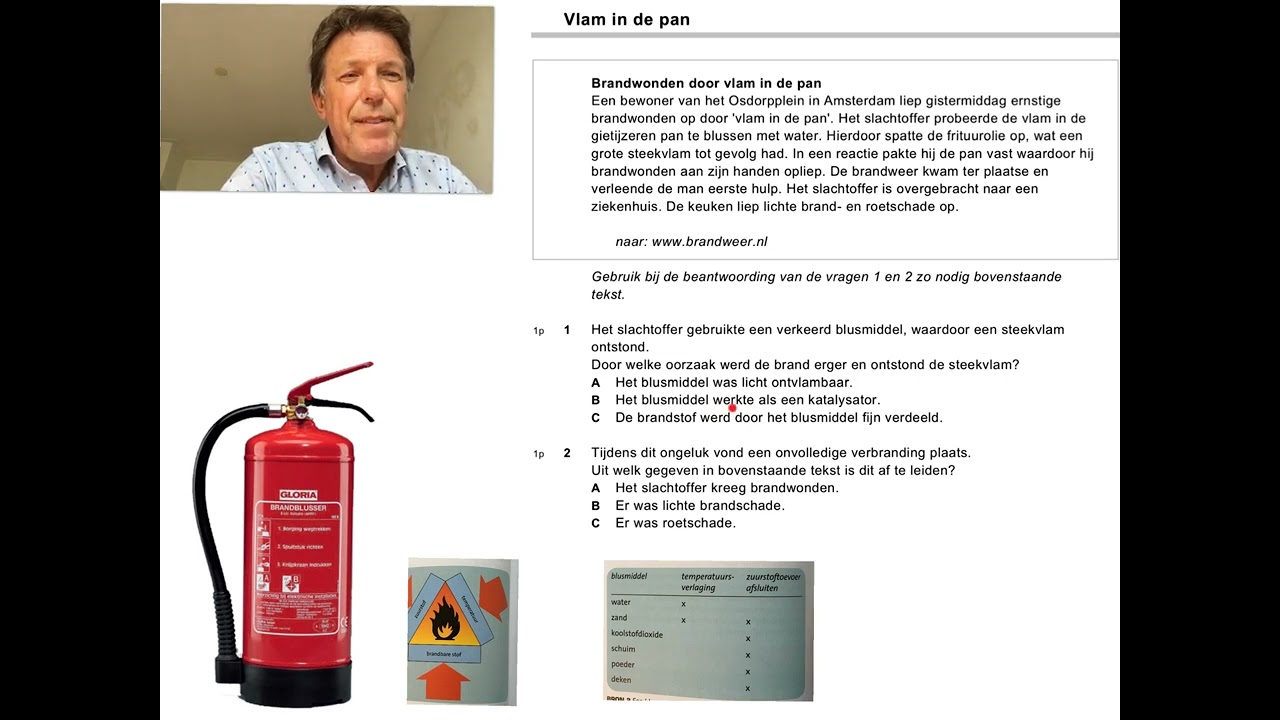 VMBOt 62   Brandvoorwaarden, blusmiddelen