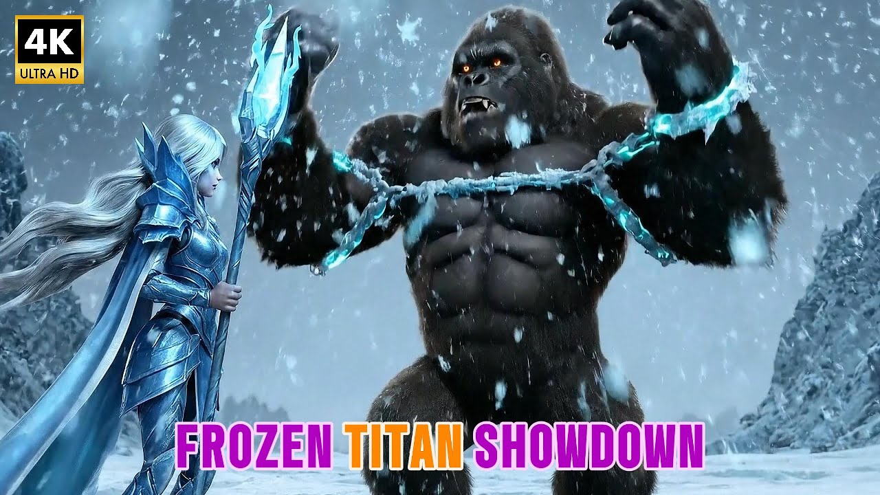 Frozen Titan Showdown | Kong vs the Ice-Armored Mammoth in the Final Valley (4K HDR)