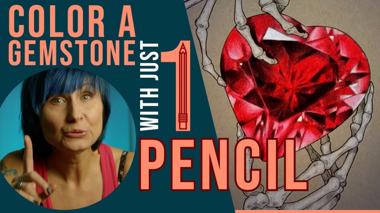 How To Color Gemstones / WITH JUST ONE PENCIL!
