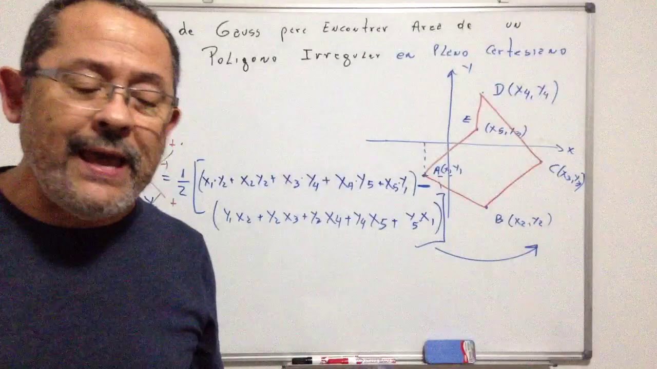 Calculo de área de un polígono por fórmula de Gauss