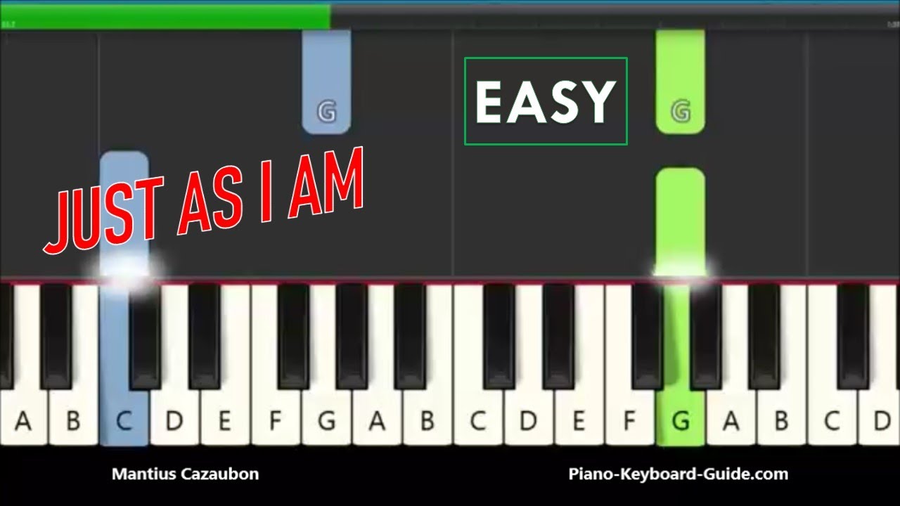 Just As I Am Without One Plea Easy Piano Tutorial   Christian Hymn