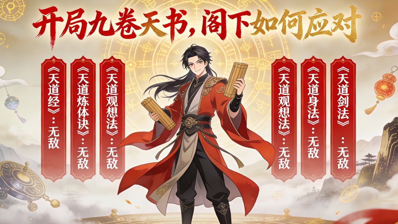 【動漫上新】🔥《開局九卷天書，閣下如何應對》謝邀，人在玄幻，開局九本天書。 系統說：別問了，全是無敵，自己看著練。#動畫#逆襲#系統#小說#動畫#智绘