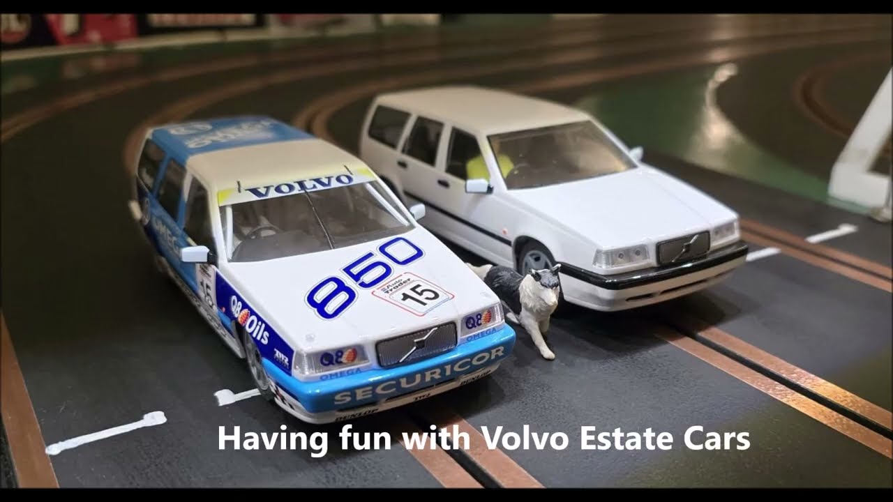 Just a bit of fun with Scalextric Volvo Estate Cars.