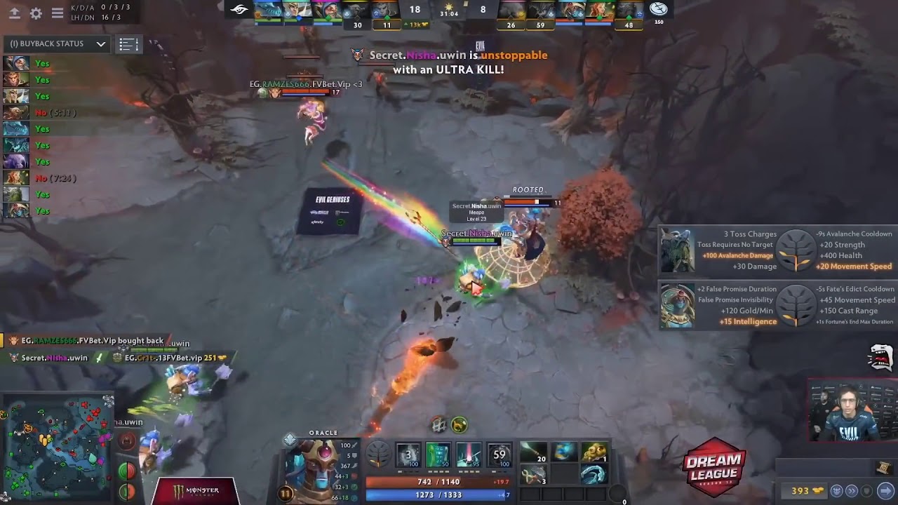 RAMPAGE !!! NISHA MEEPO vs ABED OD ! SECRET vs EG - GAME 2 GRAND FINAL DREAMLEAGUE LEIPZIG MAJOR