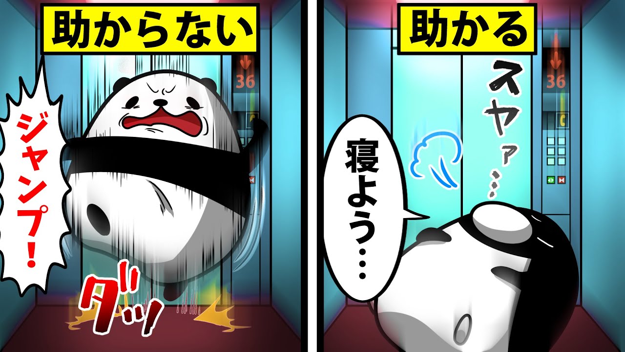 【アニメ】落下するエレベーターで助かるための唯一の方法