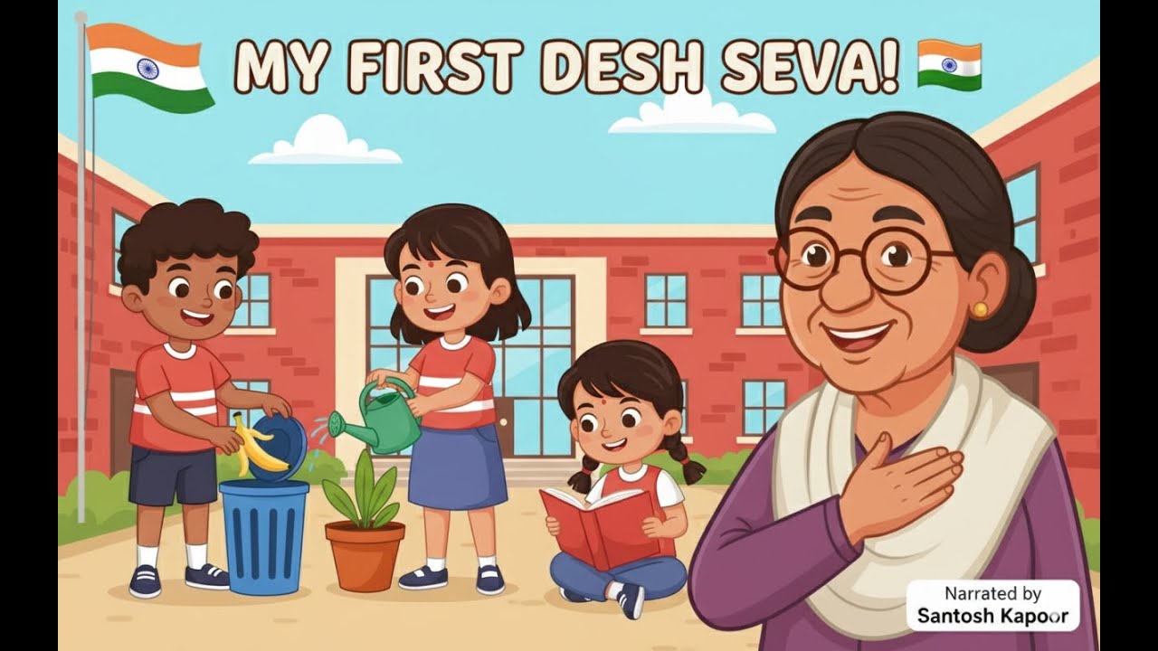 My First DESH SEVA! 🇮🇳 Kids Patriotism Story | Santosh Kapoor