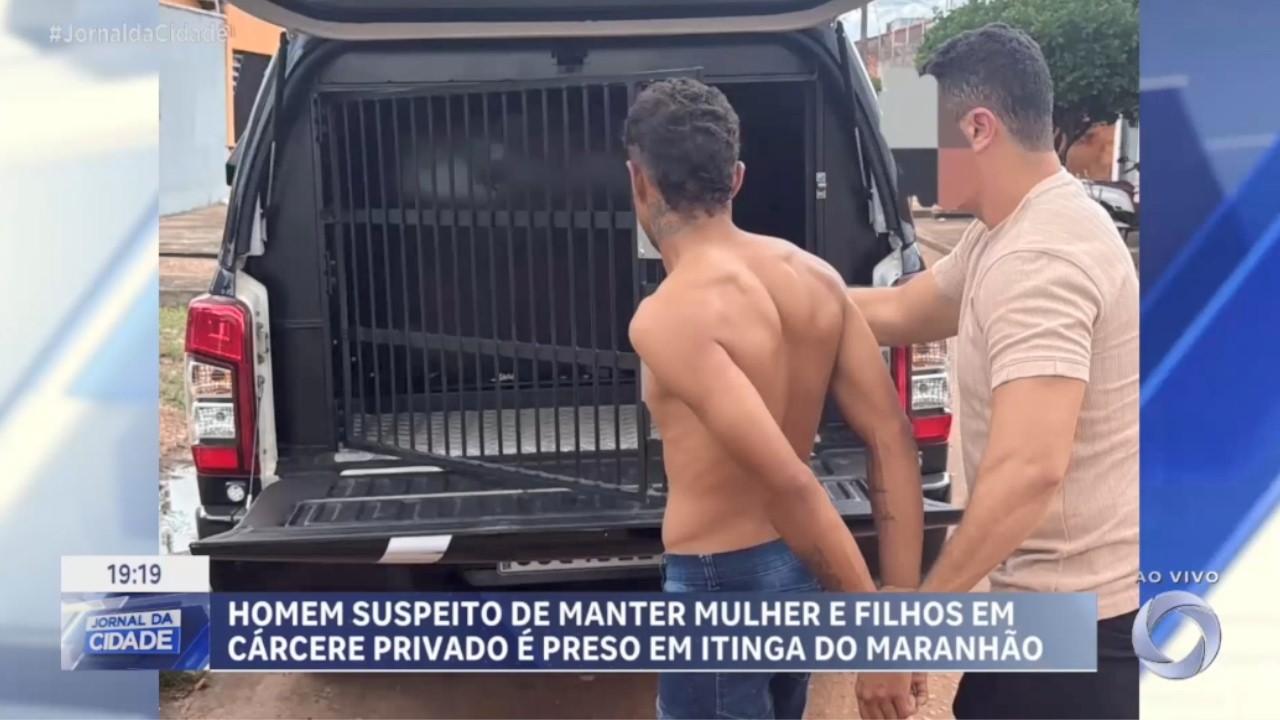 Homem suspeito de manter mulher e filhos em cárcere privado é preso em Itinga do Maranhão.