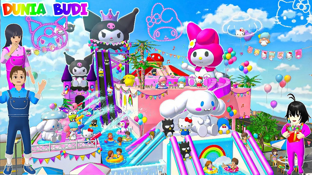 Yuta Mio Ubah Rumah Jadi Waterpark Ada Seluncuran SANRIO KUROMI MELODY CINNAMONROLL🥳🌈