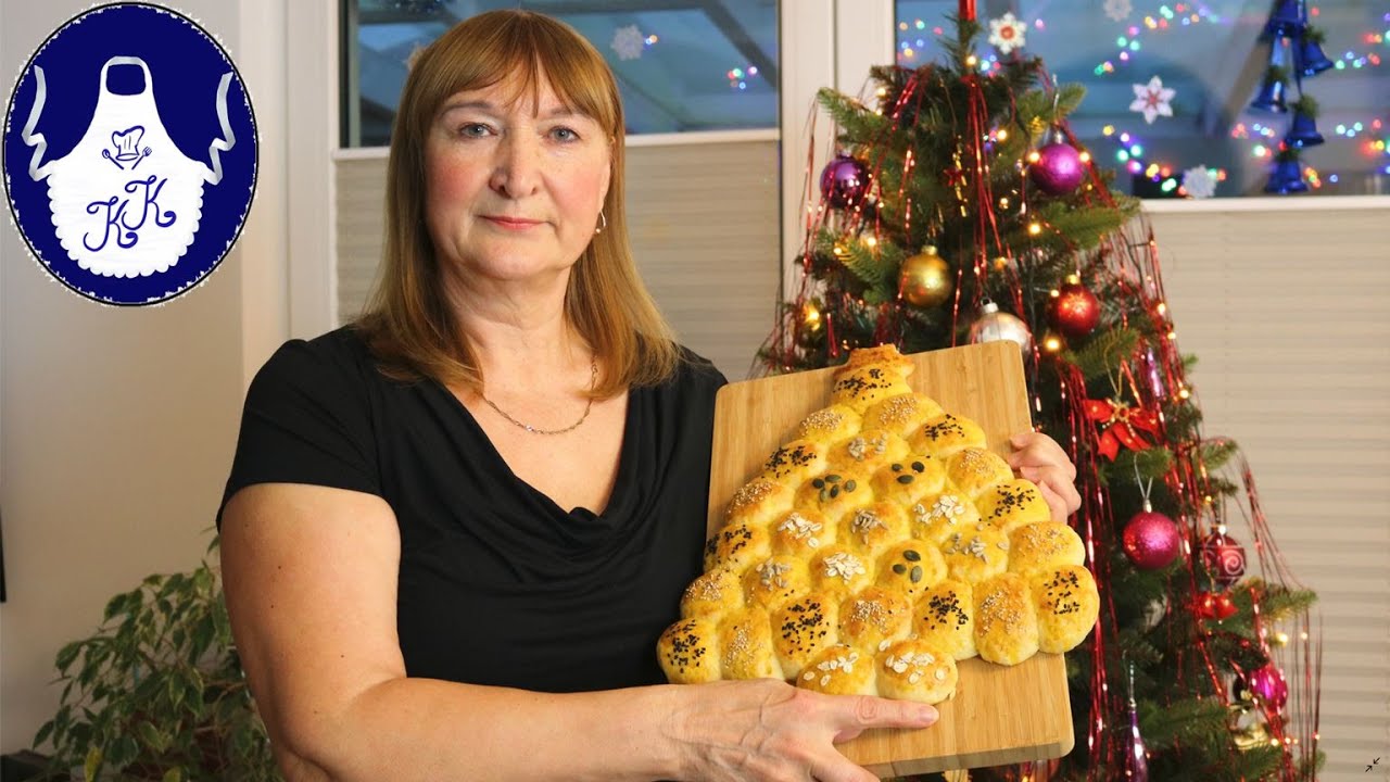 Partyminibrötchen, als Tannenbaum / Weihnachtsgrüße 2021