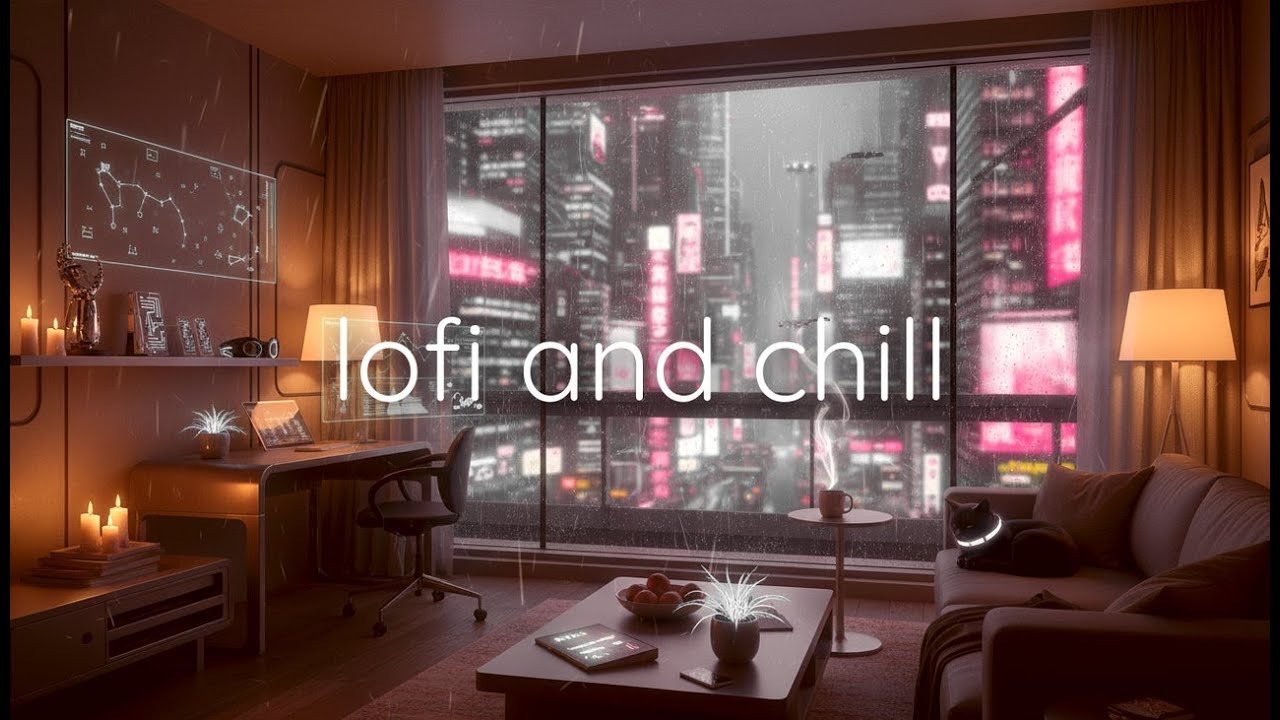 Cozy Lo-Fi Cyberpunk Apartment | Ambience for Deep Focus & Study (4K)