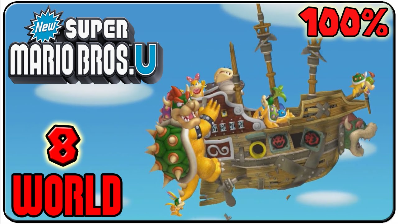 New Super Mario Bros. U - Walkthrough - Part 8 Peach's Castle