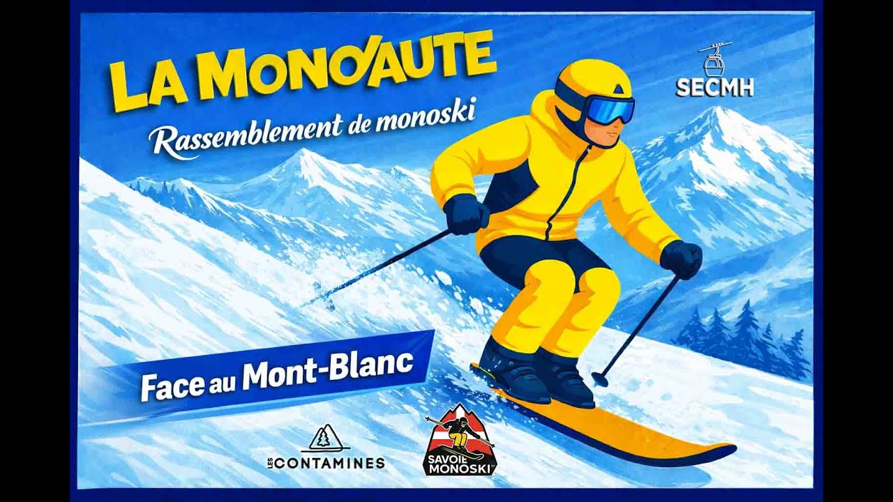 Ils rident en monoski face au Mont blanc pour la Monoyaute... et c'est incroyable