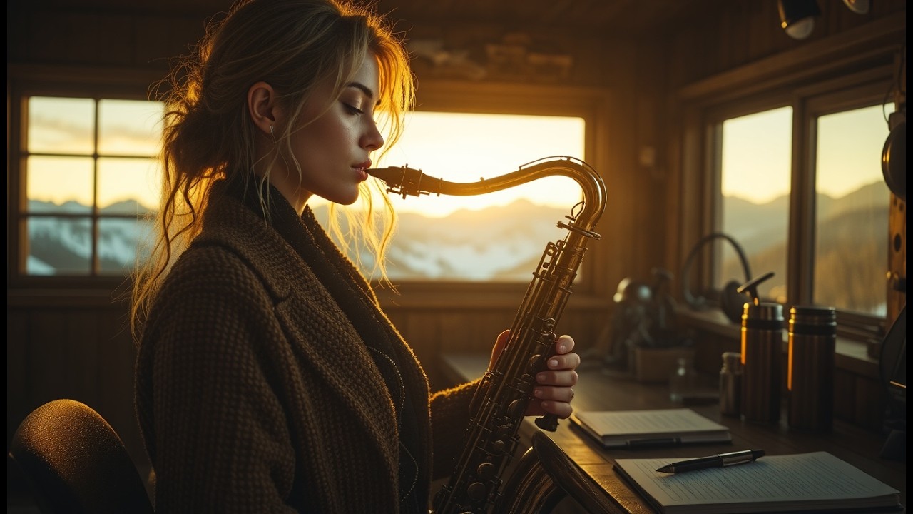 Winter Cabin Ambience - Moonshine Music | Relaxing Saxophone Soul & Ambient Jazz
