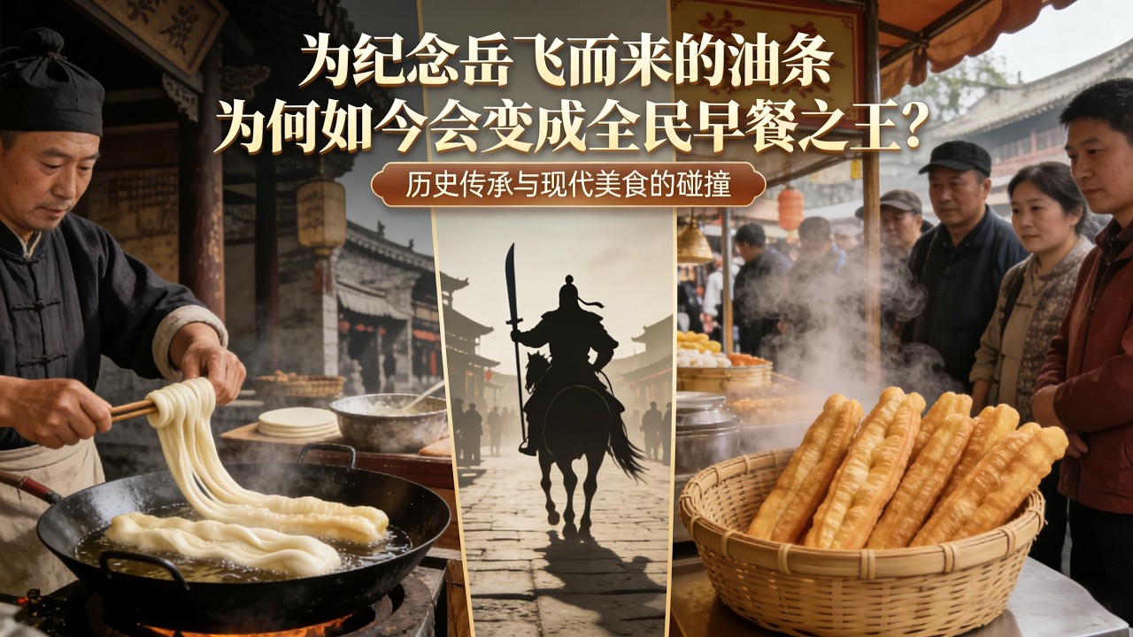 为纪念岳飞而来的油条，为何如今会变成全民早餐之王？ #油条 #纪念岳飞 #古代美食 #饮食历史 #科普
