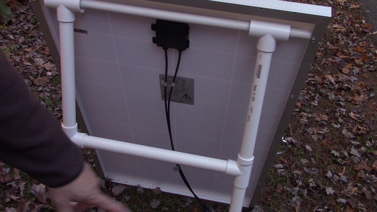 Off Grid Solar Panel System (DIY PVC Stand)