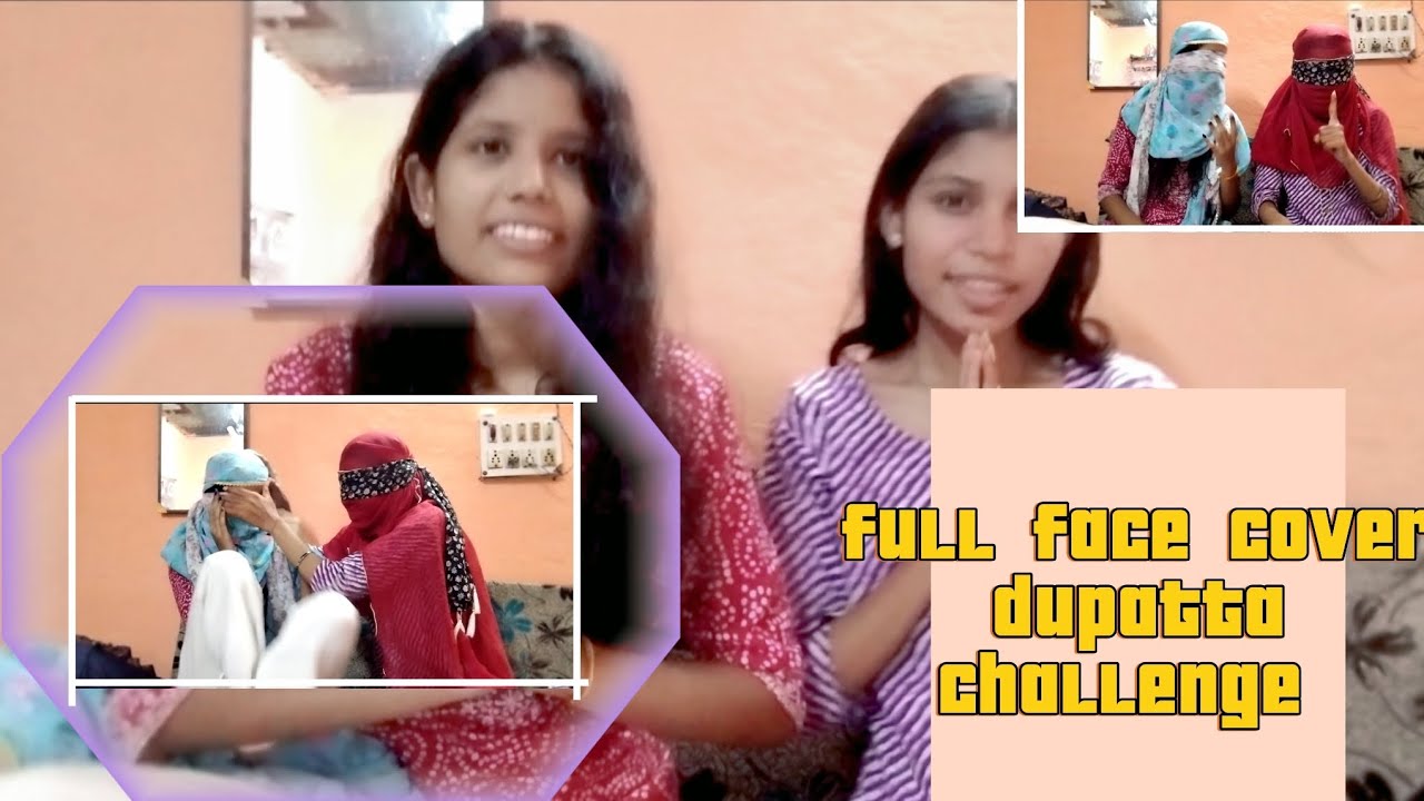 full face cover dupatta challenge ll vidhika ll khushi ll