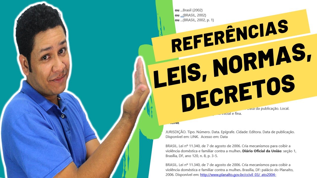 Referências Bibliográficas de LEIS, DECRETOS e NORMAS no TCC