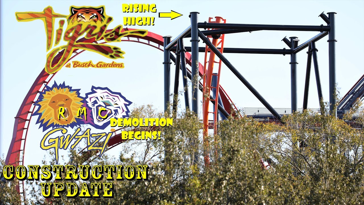 Tigris / RMC Gwazi Busch Gardens Tampa Construction Update 1.15.19 Rising High / RMC Gwazi Begins