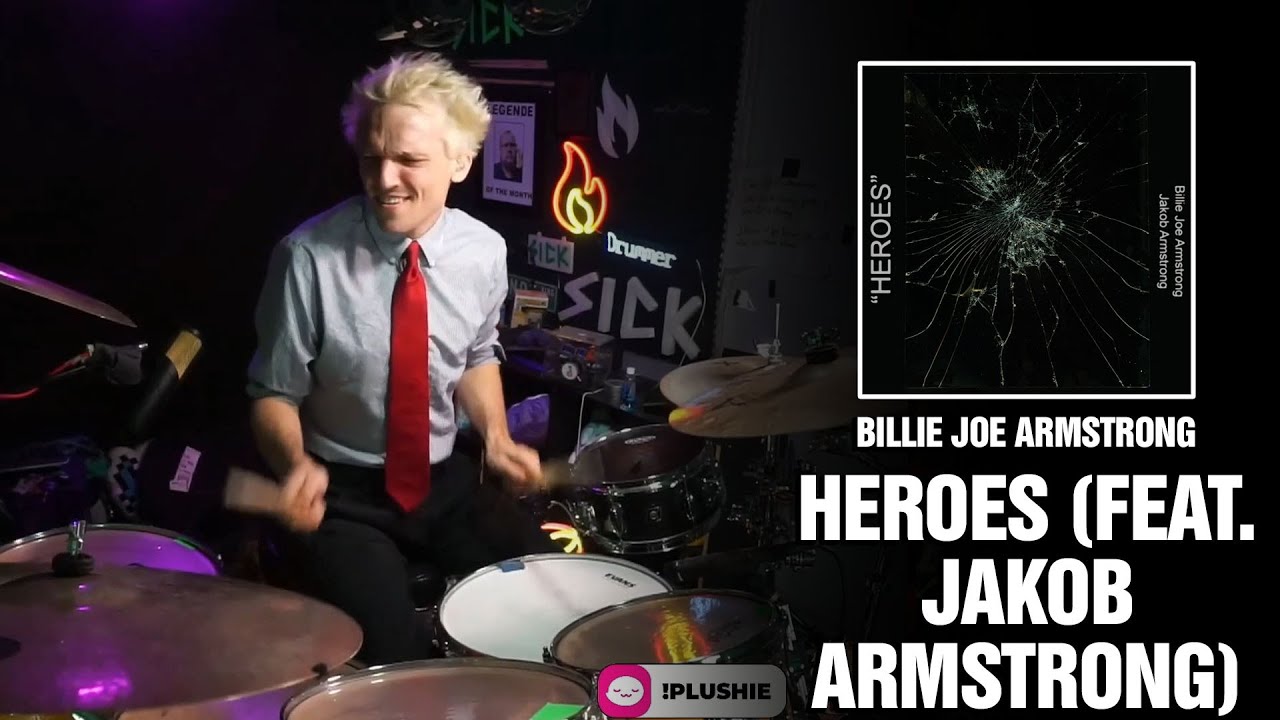 Билли Джо Армстронг - Heroes (при участии Якоба Армстронга) | Кавер на барабанах [Первое прослуши...