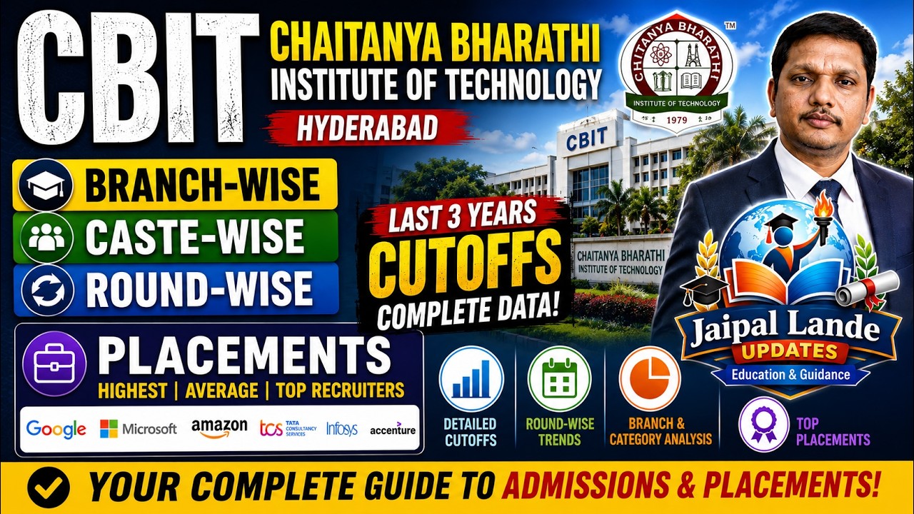 CBIT Hyderabad Last 3 Years Cutoffs & Placements 📊 Full Details