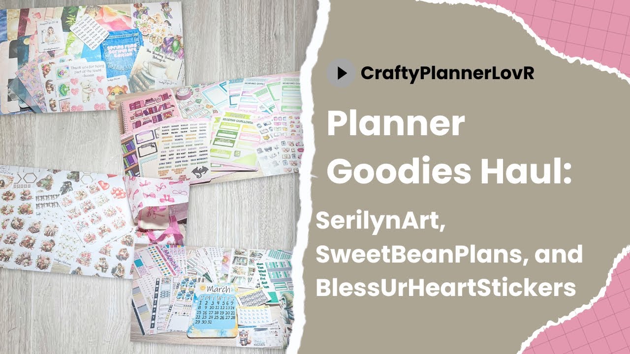 Planner Goodies Haul: BlessUrHeartStickers, SweetBeanPlans, & SerilynArt!