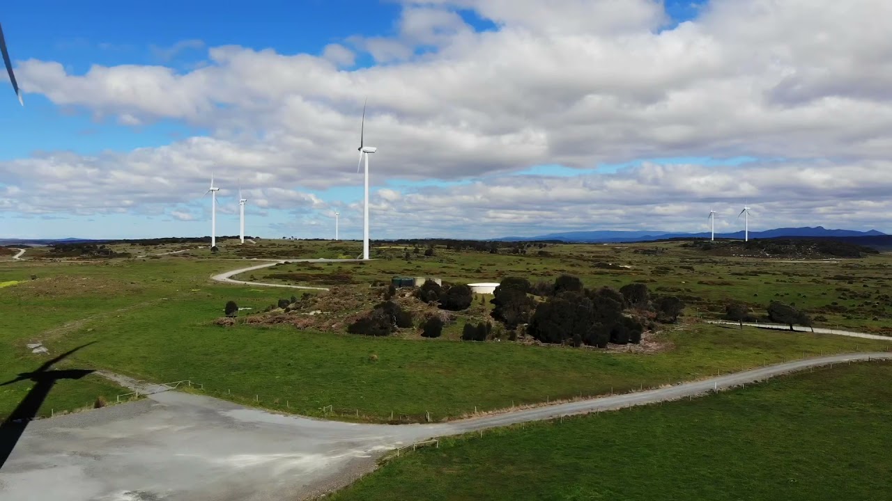 Little Musselroe Bay Cape Portland Wind Farm. DJI Mavic Air.
