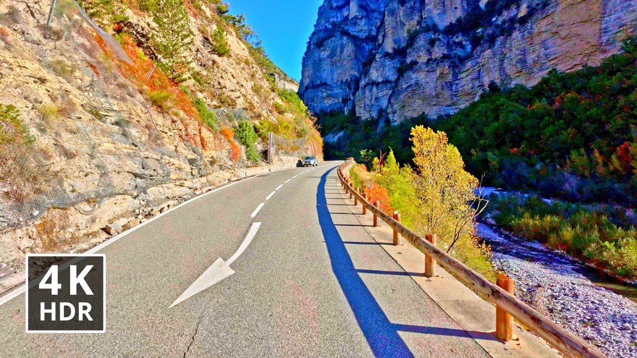 🇫🇷 Ущелье Сьян | 4K HDR | Алая путешествие по французским Альпам