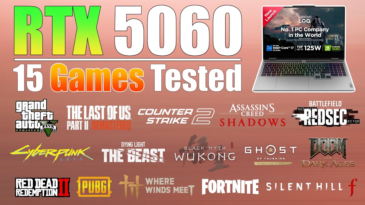RTX 5060 Laptop : Worth It in Early 2026? 15 Games Tested