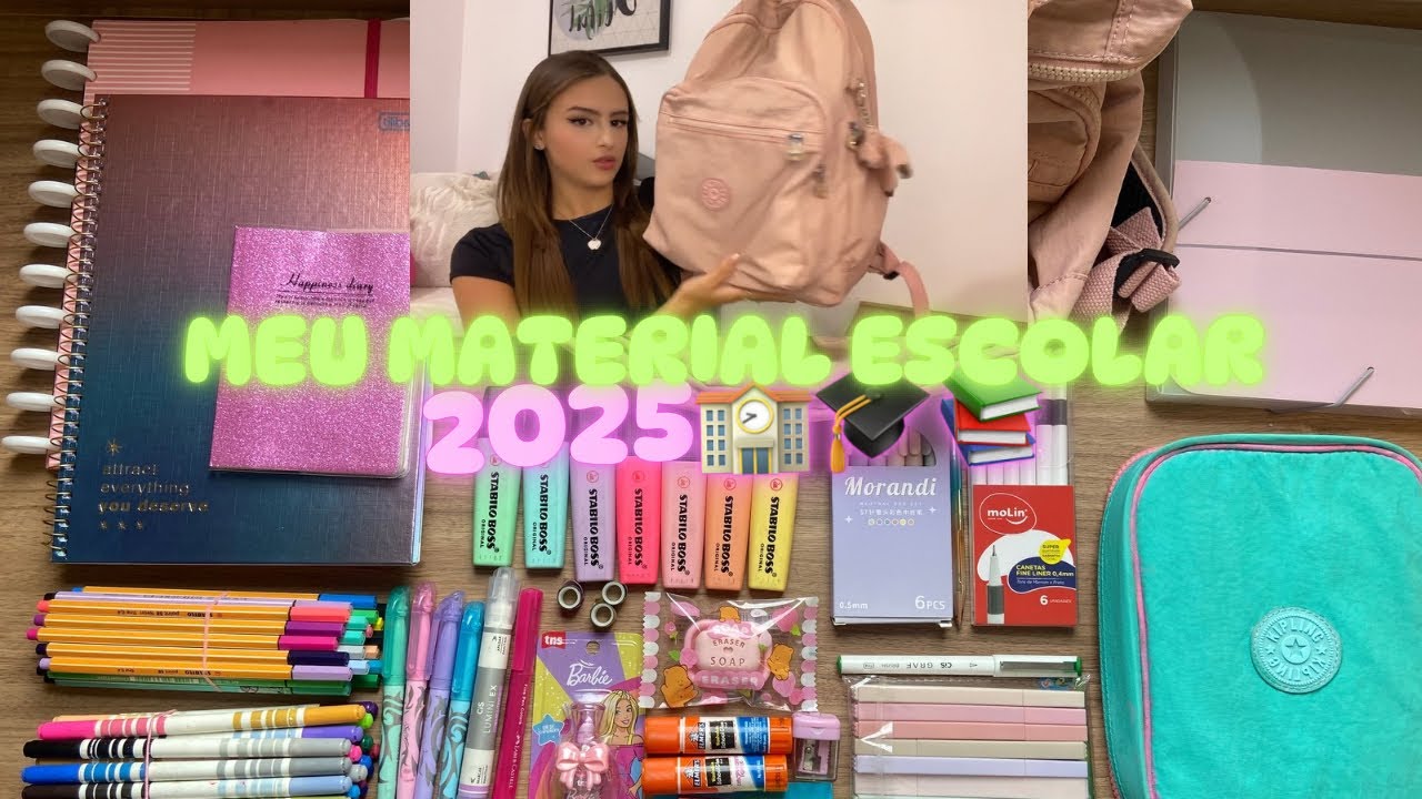 MEU MATERIAL ESCOLAR 2025!! ensino médio terceiraooo!