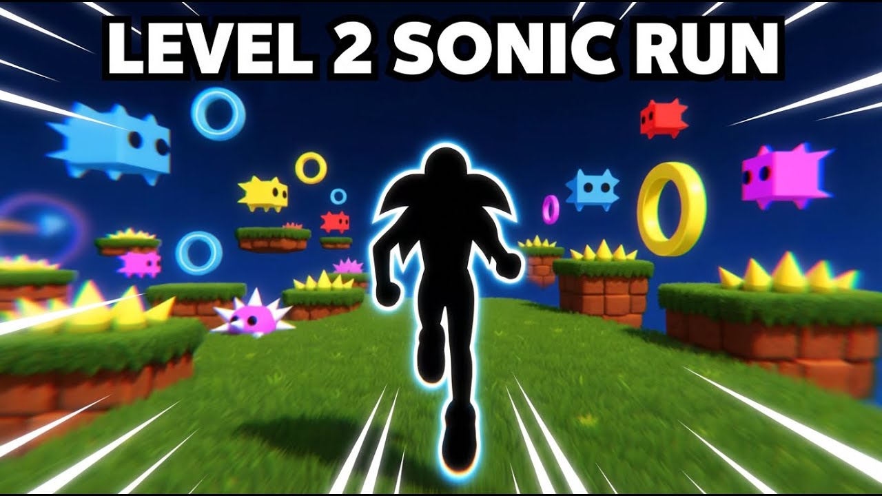 LEVEL 2 : SONIC RUN 🦔 Immersive Interactive Warm Up | Green Hill Zone Run