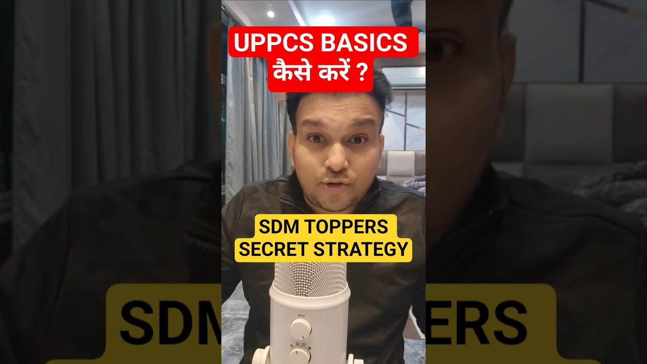 uppcs 2026 SDM Toppers Basics Strategy study plan 