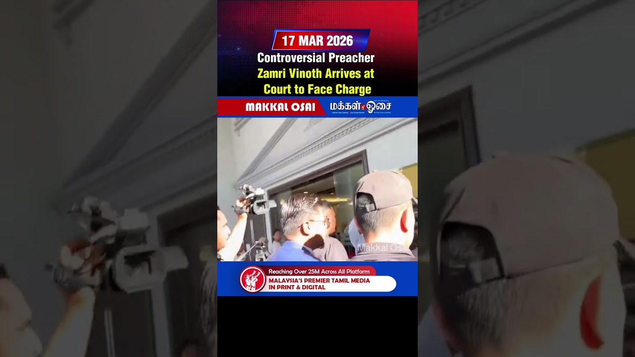 Controversial Preacher Zamri Vinoth Arrives at Court to Face Charge