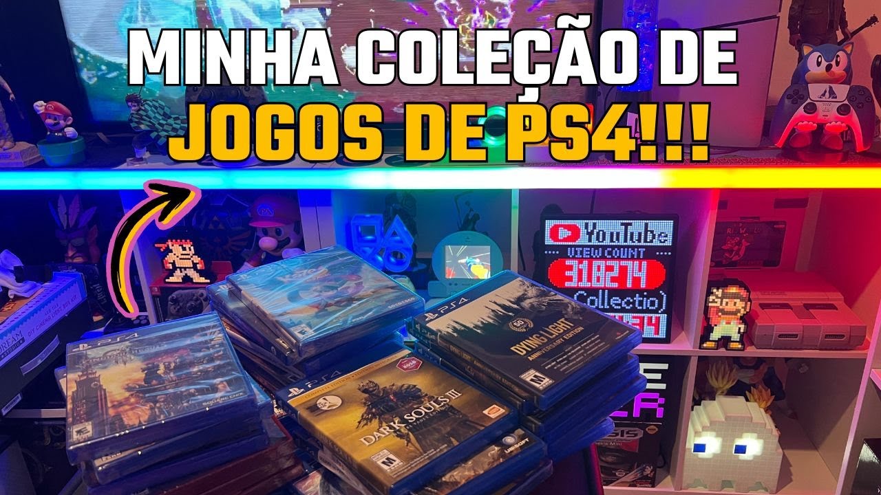 MINHA COLEÇÃO DE JOGOS DE PS4 EM 2024!