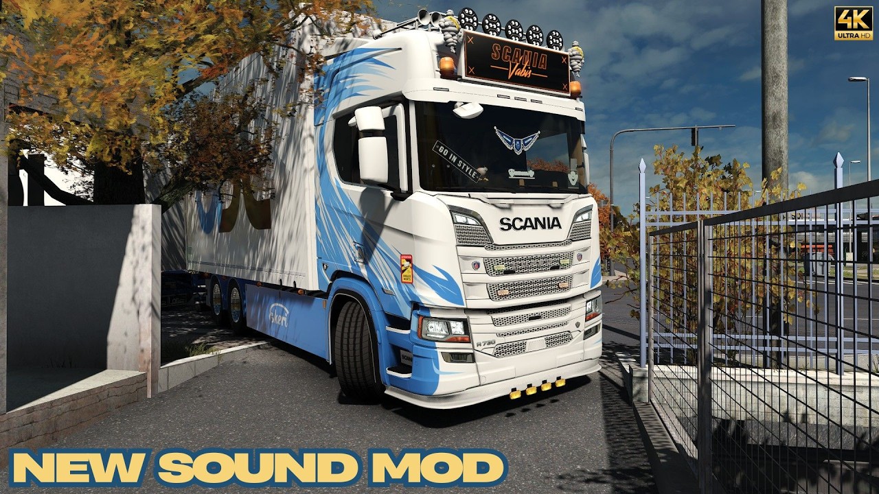 ETS2 1.58 | NEW Realistic SOUND | Scania V8 Open pipe with FKM | POV 4K | #ets2
