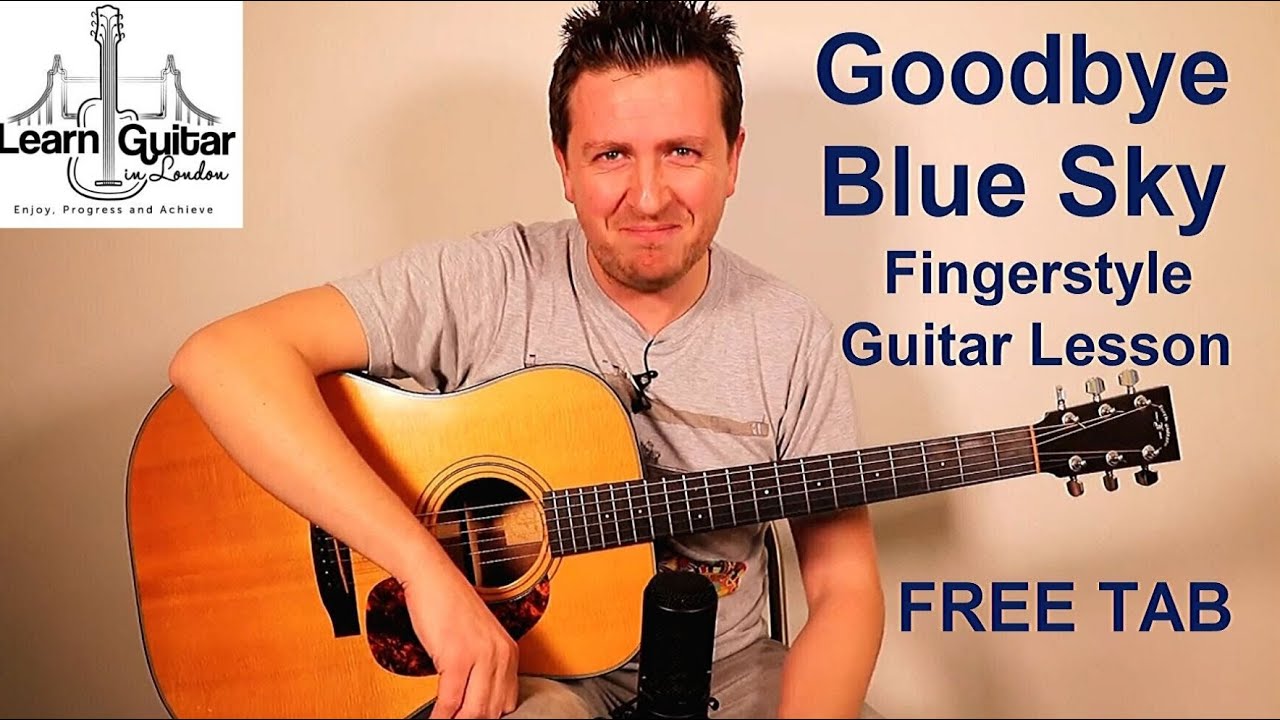 Goodbye Blue Sky - Fingerstyle Guitar Tutorial - Pink Floyd - Drue James - Part 1