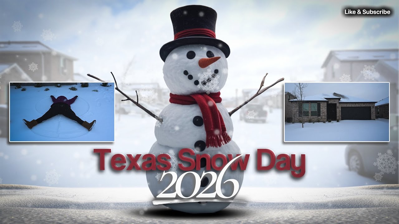 Снежный день в Техасе 2026 года