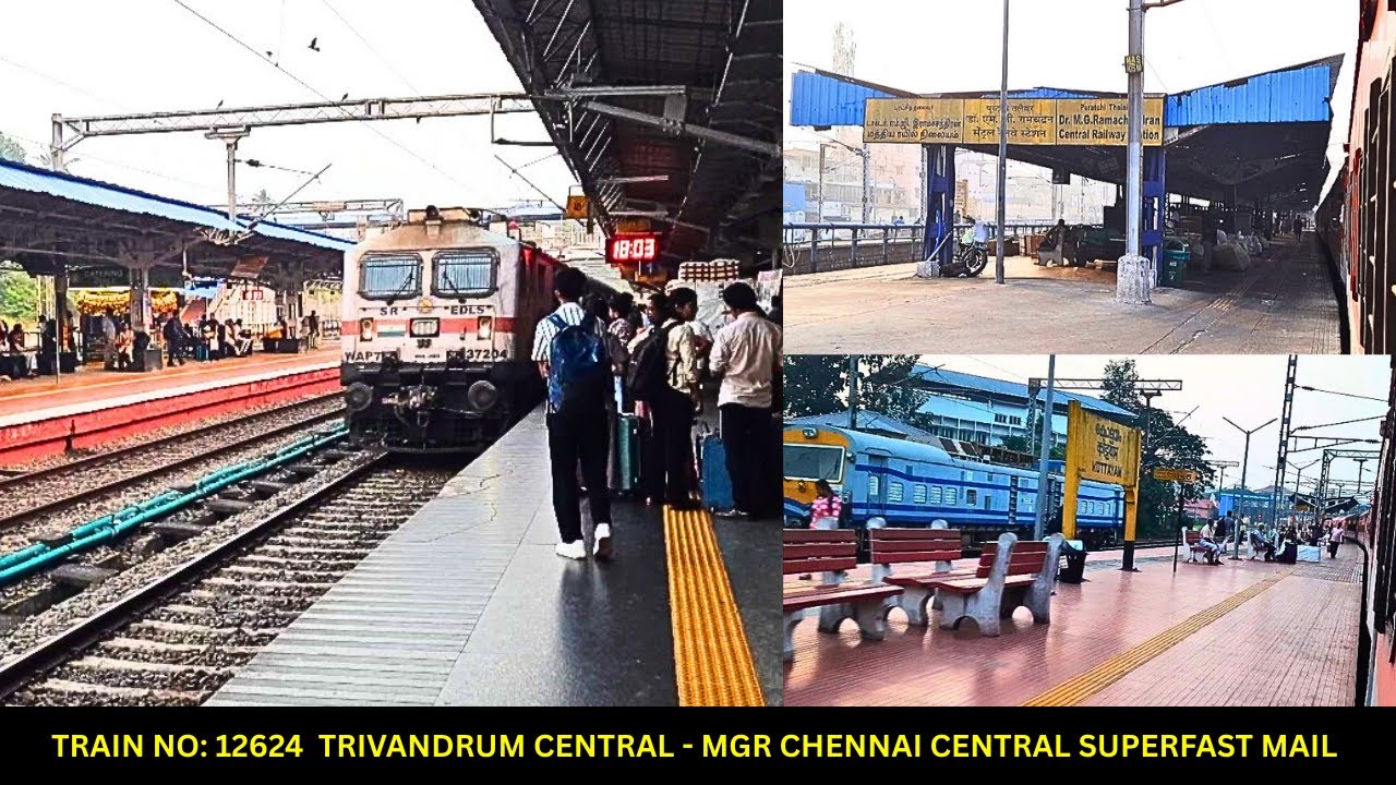 Train No: 12624 Kottayam - MGR Chennai Central Journey in TVC MAS SF MAIL | AK VLOGS AND TRAVELS