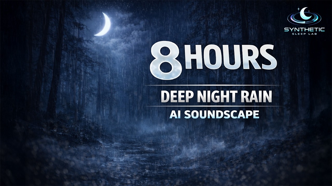 8 HOURS Deep Forest Night Rain 2.0 AI Sleep Soundscape 🌙 Black Screen | No Talking