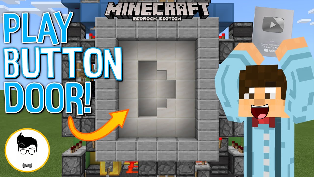 Minecraft BE PLAY BUTTON DOOR AND REVEAL! (PE/Xbox/PS4/Windows10/Switch)