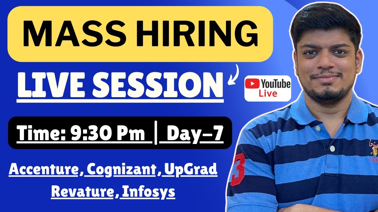 🔥Persistent(Revature), Accenture, Cognizant, Infosys, UpGrad | Mass Hiring Queries Session | Day-7
