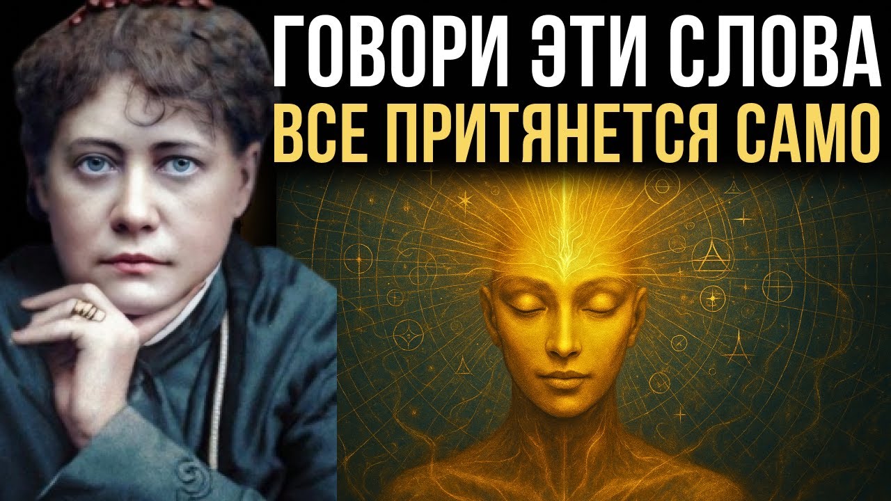 Скажи себе ЭТИ слова — и ВСЁ, чего ты хочешь, начнёт притягиваться — Елена Блаватская